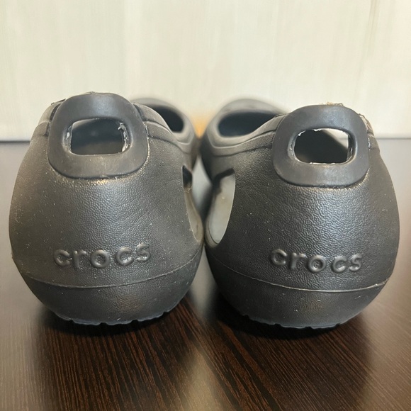 Crocs Kadee Black Slip On Ballet Flats Women’s 7 Comfort Minimalist Office Basic - Picture 3 of 9